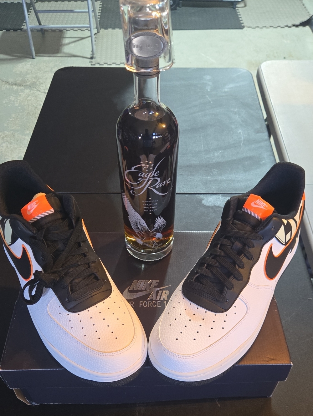 Nike Men's Low-Top Sneakers — White, Black & Orange